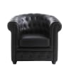 Gepolsterter Clubsessel, schwarz